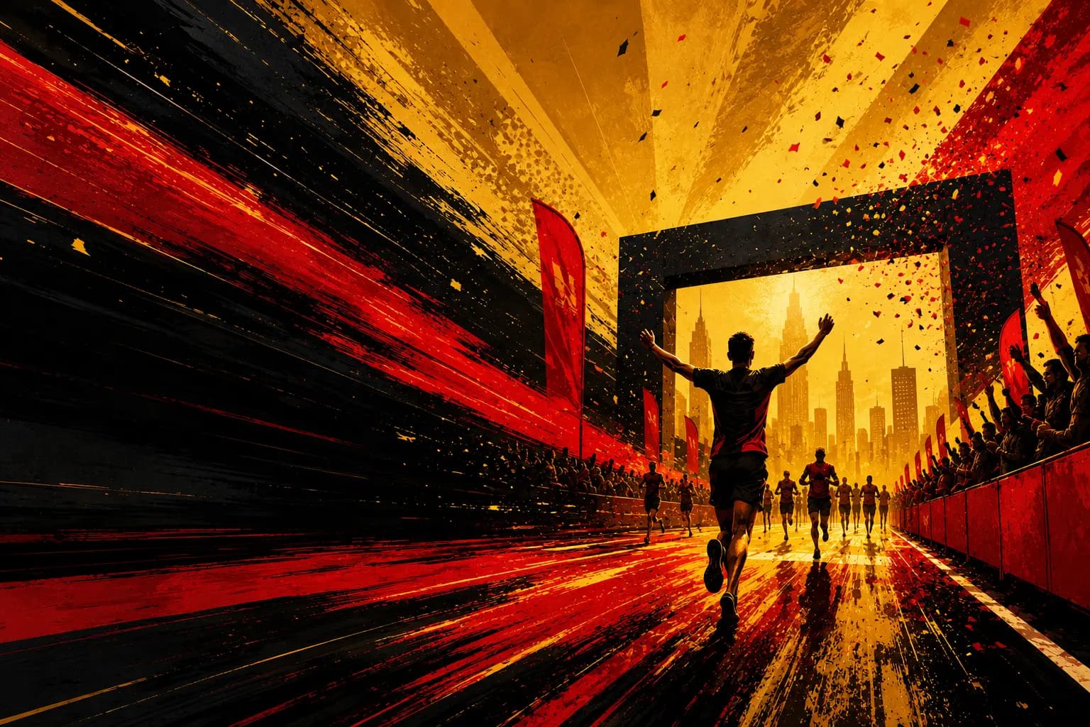Runners at a fun run event